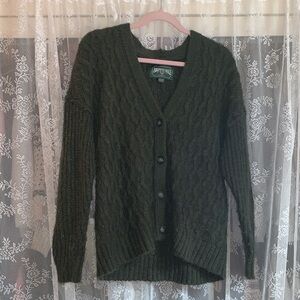 American Eagle Outfitters Dark Green Cardigan